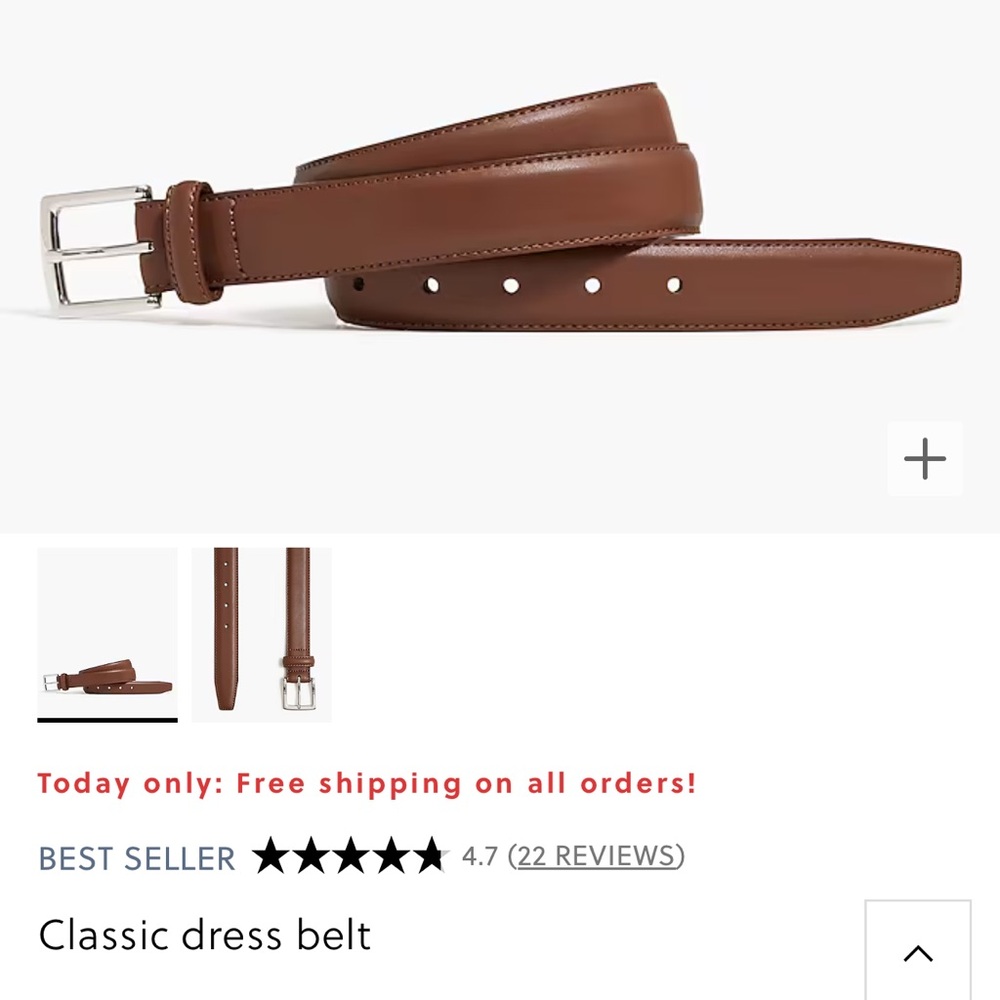 J. Crew Classic dress belt